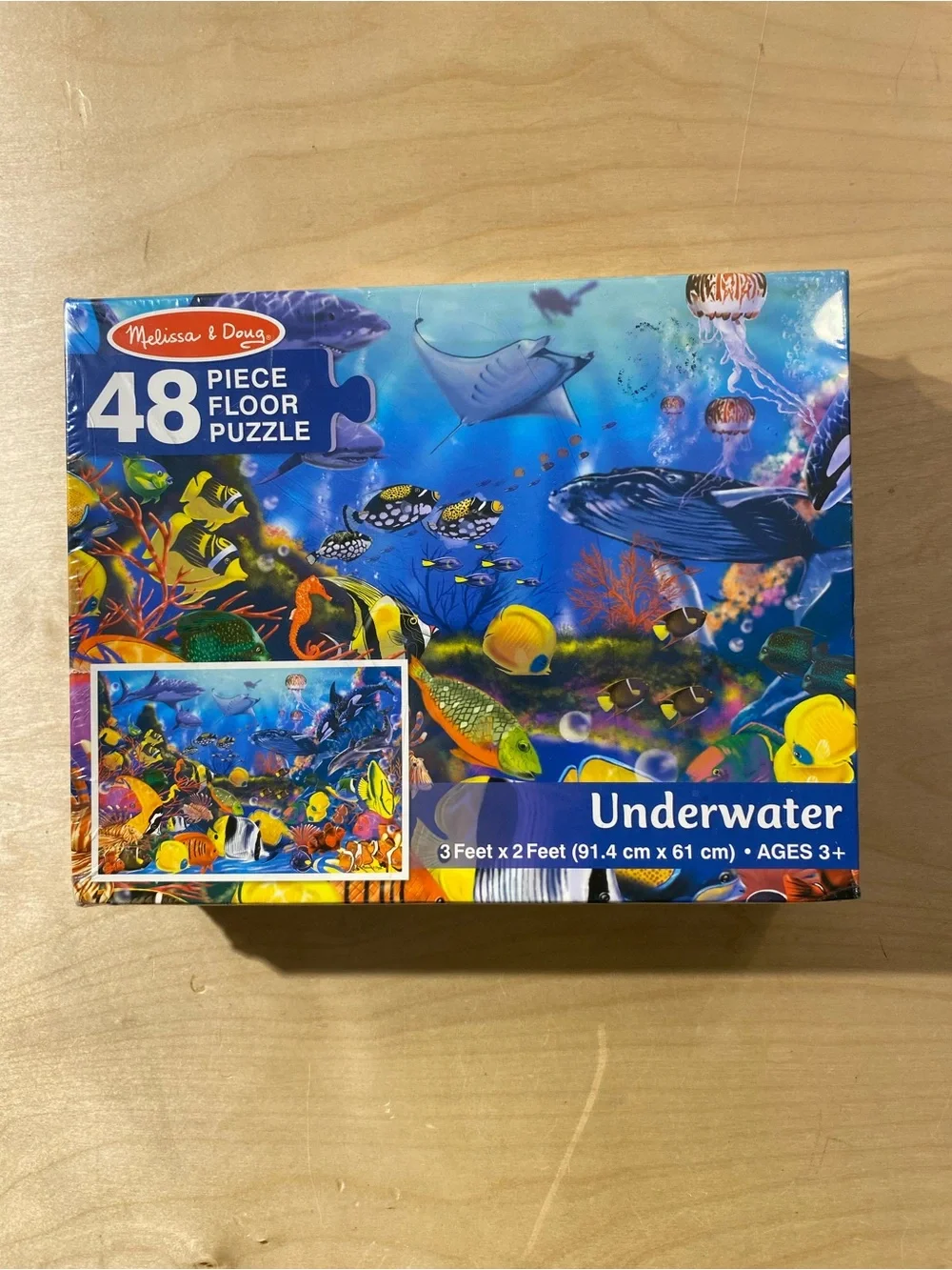 Melissa & Doug Underwater Sea Life Puzzle - Blue, Yellow, Green Sealed (SJ)